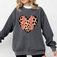 Baseball Mom Leopard Heart Valentine Day Mother Day Comfort Colors Sweatshirt Pepper