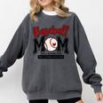 Baseball Mom Red Varsity Baseball Mama Cute Mother's Day Comfort Colors Sweatshirt Pepper