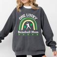 Baseball Mom St Patrick's Day Irish Shamrock Sports Comfort Colors Sweatshirt Pepper