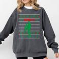 Baseball Player Christmas Pajama Send It Xmas PJs Boys Comfort Colors Sweatshirt Pepper