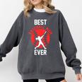 Best Baseball Mom Ever Baseball Comfort Colors Sweatshirt Pepper