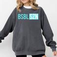 BSBL SZN Baseball Season Game Day Boys Girls Youth Comfort Colors Sweatshirt Pepper