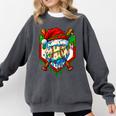 Christmas Baseball Ice Cream Drip Santa Baseball Player Kids Comfort Colors Sweatshirt Pepper