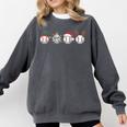 Christmas Baseball Player X-Mas Balls Comfort Colors Sweatshirt Pepper Christmas Baseball Player X-Mas Balls Comfort Colors Sweatshirt Pepper