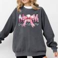 Coquette Baseball Mom Sorry Can't Baseball Bye Mother's Day Comfort Colors Sweatshirt Pepper