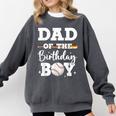 Dad Of The Birthday Boy Baseball Bday Family Comfort Colors Sweatshirt Pepper