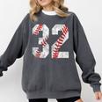Distressed Baseball Number 32 Jersey Uniform Player Fan Comfort Colors Sweatshirt Pepper Distressed Baseball Number 32 Jersey Uniform Player Fan Comfort Colors Sweatshirt Pepper