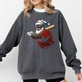 Dominican Republic Santa Christmas Baseball Beisbol Comfort Colors Sweatshirt Pepper