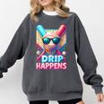 Drip Happens Baseball Ice Cream Bat And Ball With Sunglasses Comfort Colors Sweatshirt Pepper Drip Happens Baseball Ice Cream Bat And Ball With Sunglasses Comfort Colors Sweatshirt Pepper