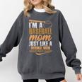 I`m a Baseball Mom Just Like a Normal Mom Except Much Cooler Comfort Colors Sweatshirt Pepper