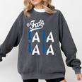 LA Baseball Fan Christmas FA La La Holiday Blue Theme Comfort Colors Sweatshirt Pepper