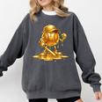 Melting Baseball Mascot Slugger Bat Cap Cartoon Comfort Colors Sweatshirt Pepper Melting Baseball Mascot Slugger Bat Cap Cartoon Comfort Colors Sweatshirt Pepper