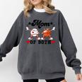 Mom Of Both Basketball Baseball Mom Comfort Colors Sweatshirt Pepper