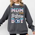 Mom Of The Birthday Boy Baseball Ice Cream Drip Matching Comfort Colors Sweatshirt Pepper