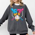 Six Seven Baseball Ice Cream Drip Cool 67 Gen Alpha Slang Comfort Colors Sweatshirt Pepper