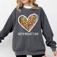 Softball Baseball Mom Valentine Leopard Heart Mother's Day Comfort Colors Sweatshirt Pepper Softball Baseball Mom Valentine Leopard Heart Mother's Day Comfort Colors Sweatshirt Pepper