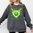 St Patrick Day Baseball Drip Ice Cream Boys Men Comfort Colors Sweatshirt Pepper St Patrick Day Baseball Drip Ice Cream Boys Men Comfort Colors Sweatshirt Pepper