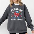 Valentines Day Baseball Stealing Hearts Bases Boys Kids Men Comfort Colors Sweatshirt Pepper Valentines Day Baseball Stealing Hearts Bases Boys Kids Men Comfort Colors Sweatshirt Pepper