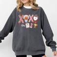 XOXO Physical Education Valentines Day Baseball Football Men Comfort Colors Sweatshirt Pepper