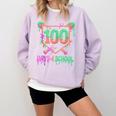 100 Days Of School Baseball Ice Cream Drip 100th Day Player Comfort Colors Sweatshirt Crimson