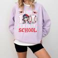 100 Days Of School Dabbing Baseball Hit Student Kids Boys Comfort Colors Sweatshirt Crimson