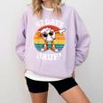 67 Days Of School Bruh Teacher Kids Dabbing Baseball Comfort Colors Sweatshirt Crimson
