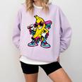 Banana Baseball Drip Comfort Colors Sweatshirt Crimson