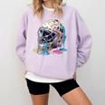 Baseball Catcher Mask Ice Cream Dripping Baseball Boys Comfort Colors Sweatshirt Crimson
