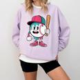 Baseball Drip Boys Ice Cream Youth Comfort Colors Sweatshirt Crimson Baseball Drip Boys Ice Cream Youth Comfort Colors Sweatshirt Crimson