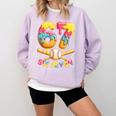 Baseball Drip Ice Cream Number 67 Player Lifestyle Comfort Colors Sweatshirt Crimson