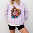 Baseball Drip Ice Cream Sprinkles Baseball Glove For Boys Comfort Colors Sweatshirt Crimson Baseball Drip Ice Cream Sprinkles Baseball Glove For Boys Comfort Colors Sweatshirt Crimson