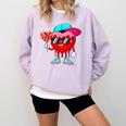 Baseball Drip Ice Cream Valentines Day Baseball Sport Boys Comfort Colors Sweatshirt Crimson