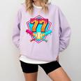 Baseball Drip Jersey Number 77 For Players & 77th Birthday Comfort Colors Sweatshirt Crimson