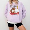 Baseball Mom Hot Mess Always Stressed Baseball Mama Comfort Colors Sweatshirt Crimson Baseball Mom Hot Mess Always Stressed Baseball Mama Comfort Colors Sweatshirt Crimson