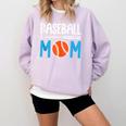 Baseball Mom Leopard Print Baseball Mama Women Mother's Day Comfort Colors Sweatshirt Crimson