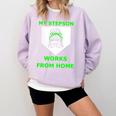 Baseball Mom Quote My Stepson Works From Home Comfort Colors Sweatshirt Crimson Baseball Mom Quote My Stepson Works From Home Comfort Colors Sweatshirt Crimson