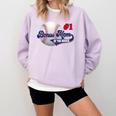 Bonus Mom Rookie Of Year 1st Birthday Baseball Theme Comfort Colors Sweatshirt Crimson Bonus Mom Rookie Of Year 1st Birthday Baseball Theme Comfort Colors Sweatshirt Crimson