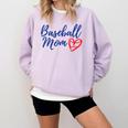 Cute Baseball Mom Heart Matching Mama Mother's Day Women's Comfort Colors Sweatshirt Crimson Cute Baseball Mom Heart Matching Mama Mother's Day Women's Comfort Colors Sweatshirt Crimson