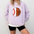 Granny Of Ballers Baseball Basketball Grandma Granny Comfort Colors Sweatshirt Crimson