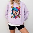 HUGvyn 7th Birthday Baseball Ice Cream Drip Number 7 Kid Boy Comfort Colors Sweatshirt Crimson HUGvyn 7th Birthday Baseball Ice Cream Drip Number 7 Kid Boy Comfort Colors Sweatshirt Crimson