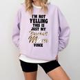 I'm Not Yelling This Is Baseball Mom Baseball Comfort Colors Sweatshirt Crimson