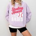 Kids Stealing Hearts Cute Baseball Boys Comfort Colors Sweatshirt Crimson Kids Stealing Hearts Cute Baseball Boys Comfort Colors Sweatshirt Crimson