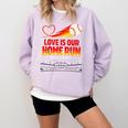 Love Is Our Home Run Baseball Valentine Couple Comfort Colors Sweatshirt Crimson Love Is Our Home Run Baseball Valentine Couple Comfort Colors Sweatshirt Crimson
