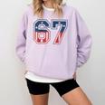 Number 67 USA Raglan Baseball Tee Comfort Colors Sweatshirt Crimson