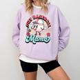 Retro Oily Baseball Mom Meme For Essential Oils Game Day Comfort Colors Sweatshirt Crimson