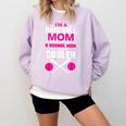 Self Expression Cool Baseball Mom Positive Thinking Comfort Colors Sweatshirt Crimson