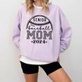 Senior Baseball Mom 2024 Comfort Colors Sweatshirt Crimson