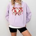 Six Seven 67 Meme Baseball Coquette Bow Valentine Comfort Colors Sweatshirt Crimson Six Seven 67 Meme Baseball Coquette Bow Valentine Comfort Colors Sweatshirt Crimson