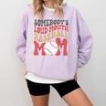 Somebody's Loudmouth Baseball Mom Baseball Comfort Colors Sweatshirt Crimson Somebody's Loudmouth Baseball Mom Baseball Comfort Colors Sweatshirt Crimson