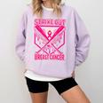 Strike Out Breast Cancer Baseball Ice Cream Drip Comfort Colors Sweatshirt Crimson Strike Out Breast Cancer Baseball Ice Cream Drip Comfort Colors Sweatshirt Crimson